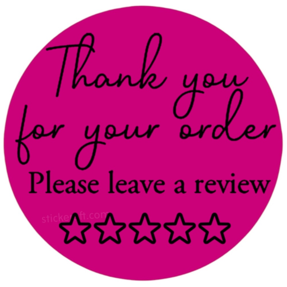 Thank You For Your Order, Please Leave a Review Stickers Small Business shops - Picture 7 of 13